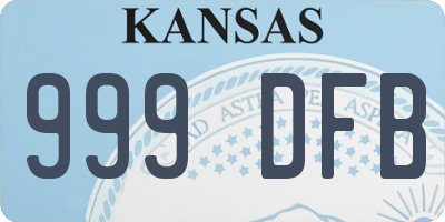 KS license plate 999DFB