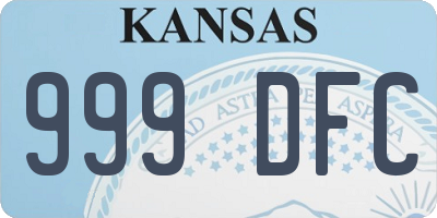 KS license plate 999DFC