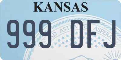 KS license plate 999DFJ