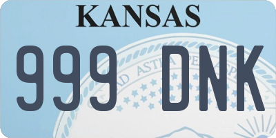 KS license plate 999DNK