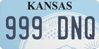 KS license plate 999DNQ