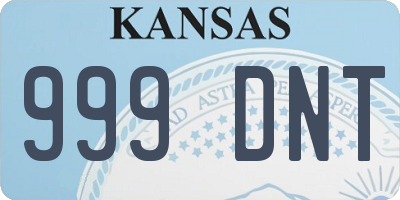 KS license plate 999DNT