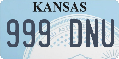 KS license plate 999DNU
