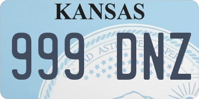KS license plate 999DNZ