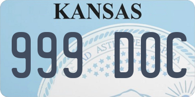 KS license plate 999DOC