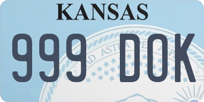 KS license plate 999DOK