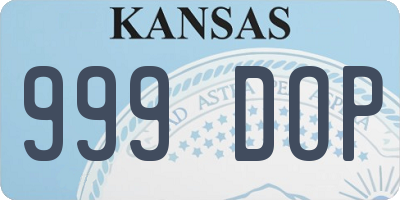 KS license plate 999DOP