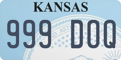 KS license plate 999DOQ