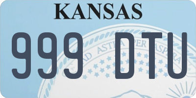 KS license plate 999DTU