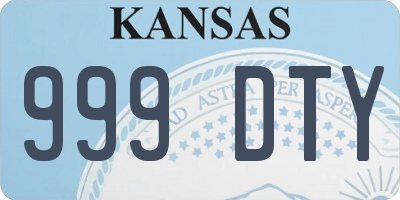 KS license plate 999DTY