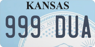 KS license plate 999DUA