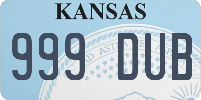 KS license plate 999DUB
