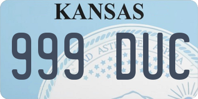 KS license plate 999DUC