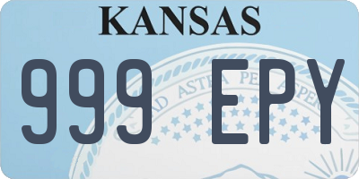 KS license plate 999EPY