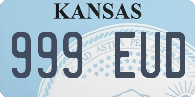 KS license plate 999EUD