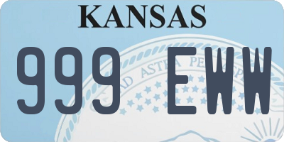 KS license plate 999EWW