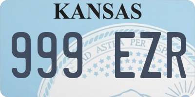 KS license plate 999EZR