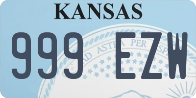 KS license plate 999EZW