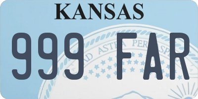 KS license plate 999FAR