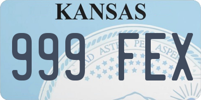 KS license plate 999FEX