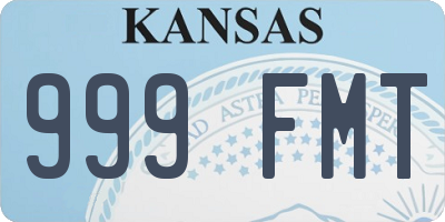 KS license plate 999FMT