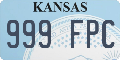 KS license plate 999FPC