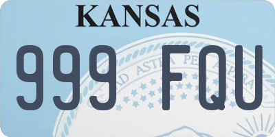 KS license plate 999FQU