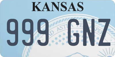 KS license plate 999GNZ