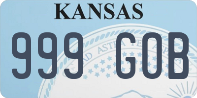 KS license plate 999GOB