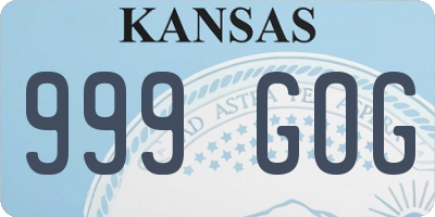 KS license plate 999GOG
