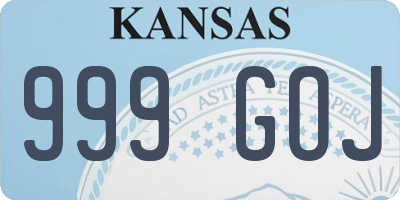 KS license plate 999GOJ