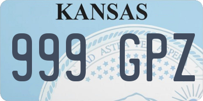 KS license plate 999GPZ