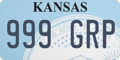 KS license plate 999GRP