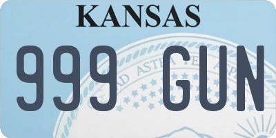 KS license plate 999GUN