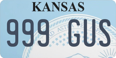 KS license plate 999GUS