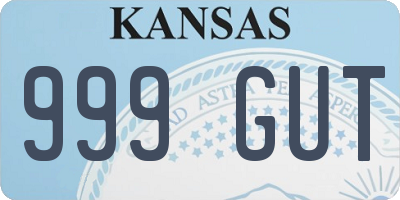 KS license plate 999GUT