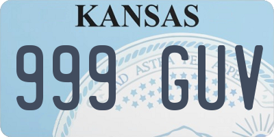 KS license plate 999GUV