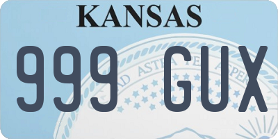 KS license plate 999GUX