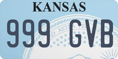 KS license plate 999GVB