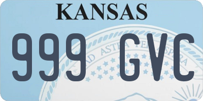 KS license plate 999GVC