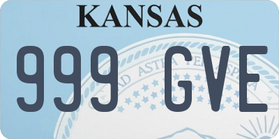 KS license plate 999GVE