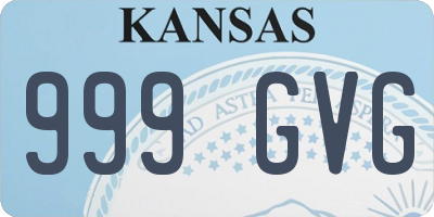 KS license plate 999GVG