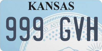 KS license plate 999GVH