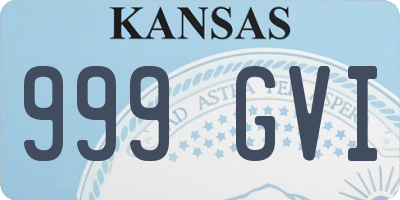 KS license plate 999GVI