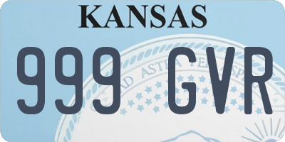 KS license plate 999GVR