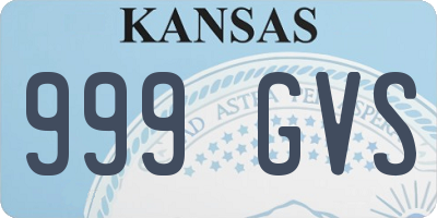 KS license plate 999GVS