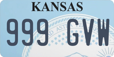 KS license plate 999GVW