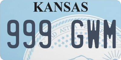 KS license plate 999GWM