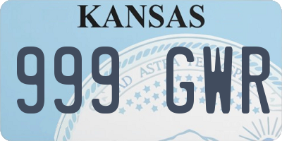 KS license plate 999GWR