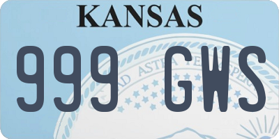 KS license plate 999GWS
